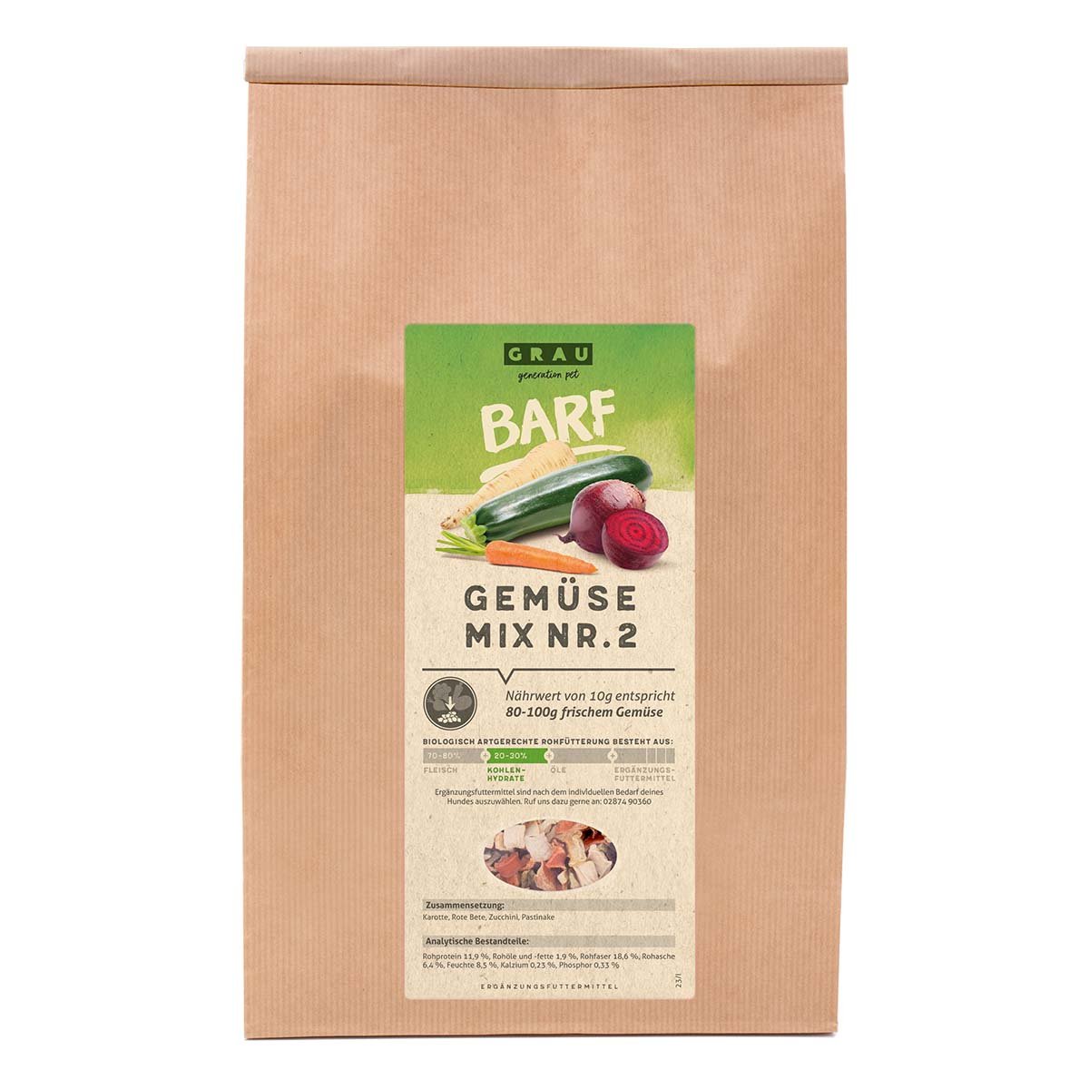 Grau Gemüsemix Mischung Nr. 2 1,2kg