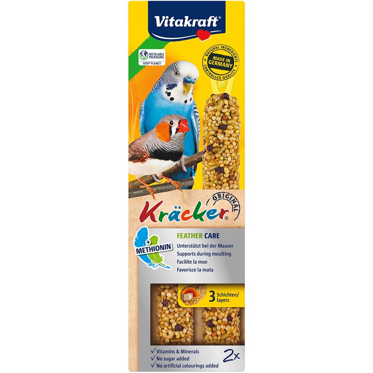 Vitakraft Kräcker Feather Care für Sittiche 2 Stück