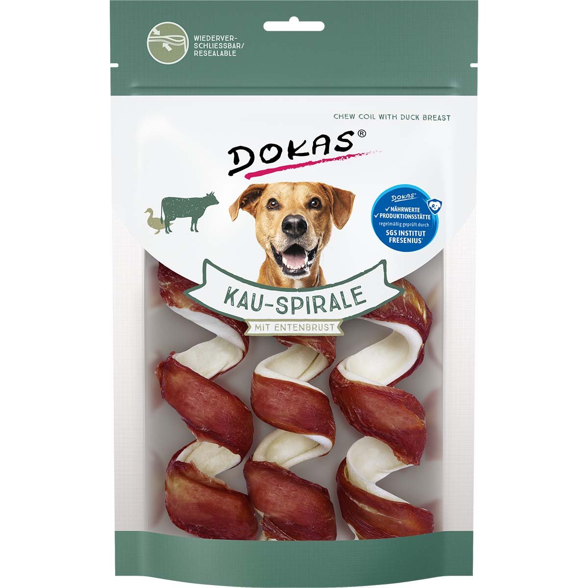 Dokas Kau-Spirale mit Entenbrust 3 St. 4x110g