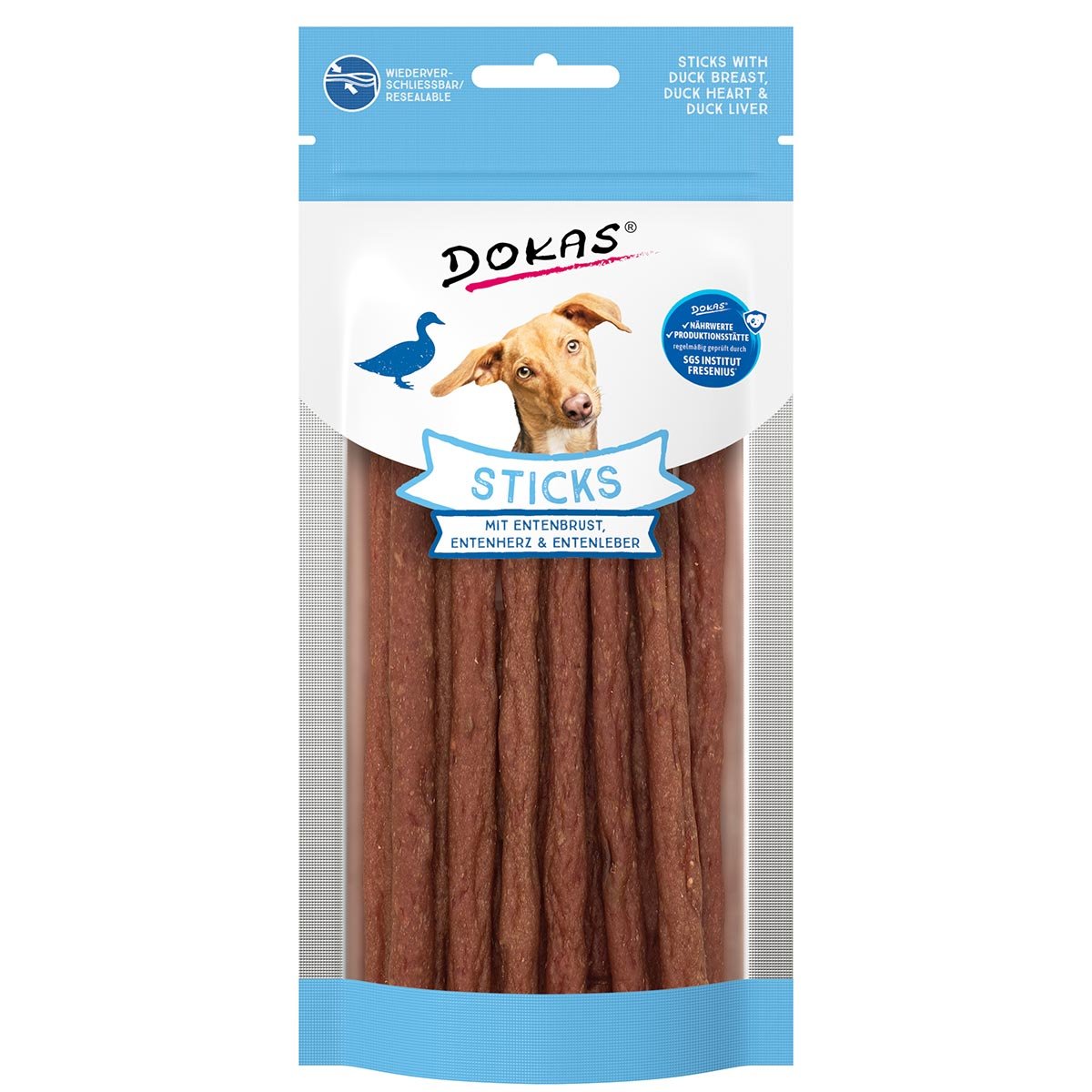 Dokas Sticks mit Entenbrust, Entenherz und Entenleber 4x60g