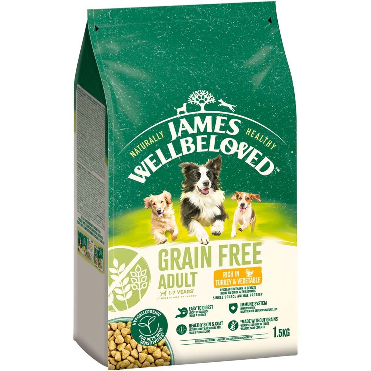 JAMES WELLBELOVED Adult Truthahn und Gemüse 1,5 kg
