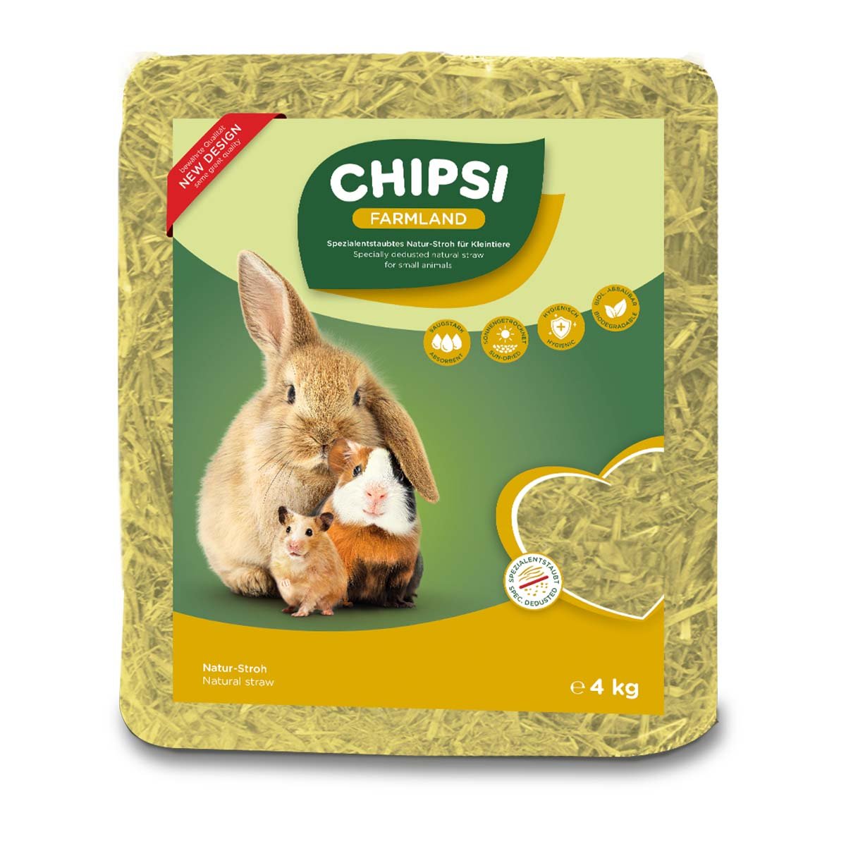 Chipsi Kleintiereinstreu Farmland Naturstroh 4kg