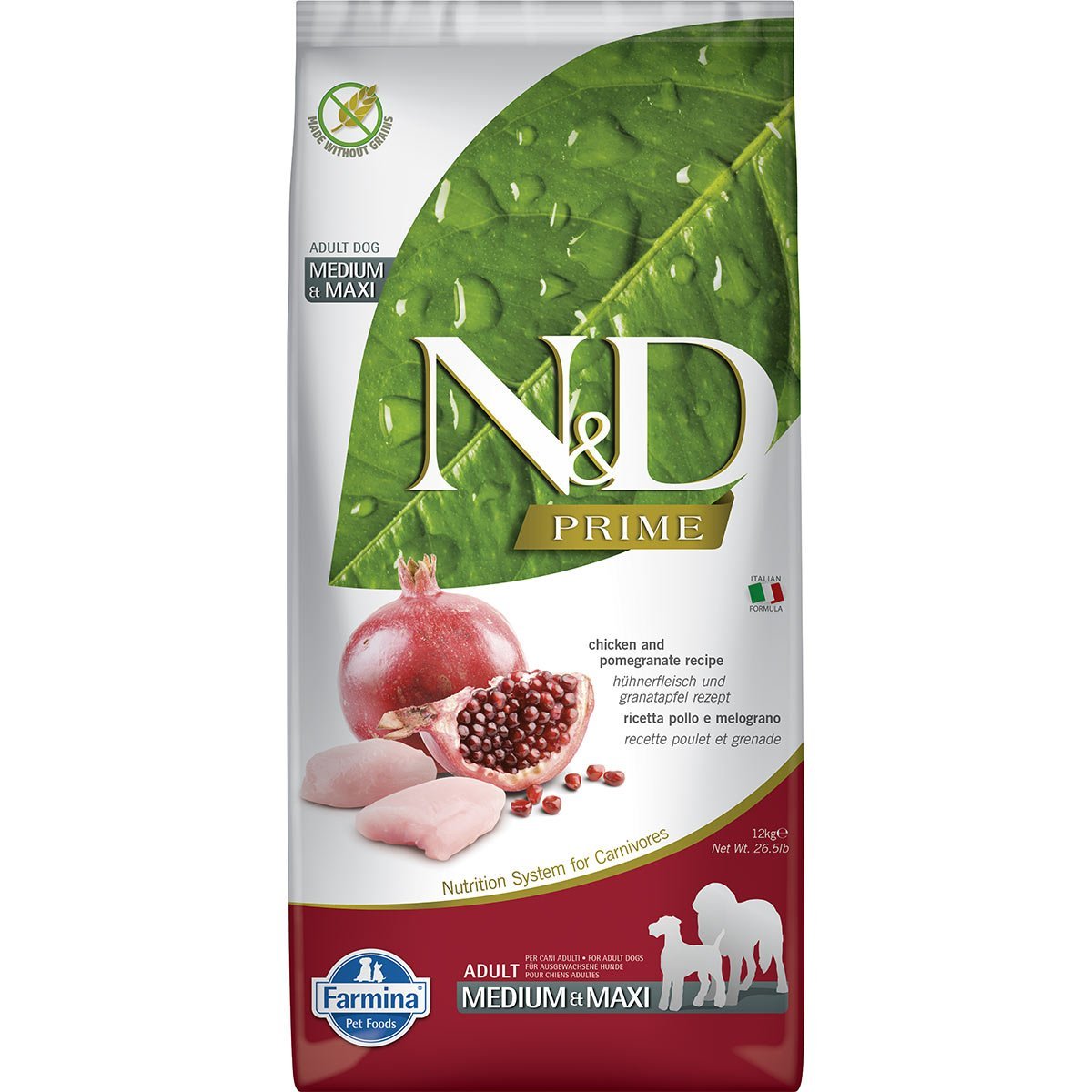 Farmina NundD Prime Dog Huhn Adult Medium Maxi 12kg