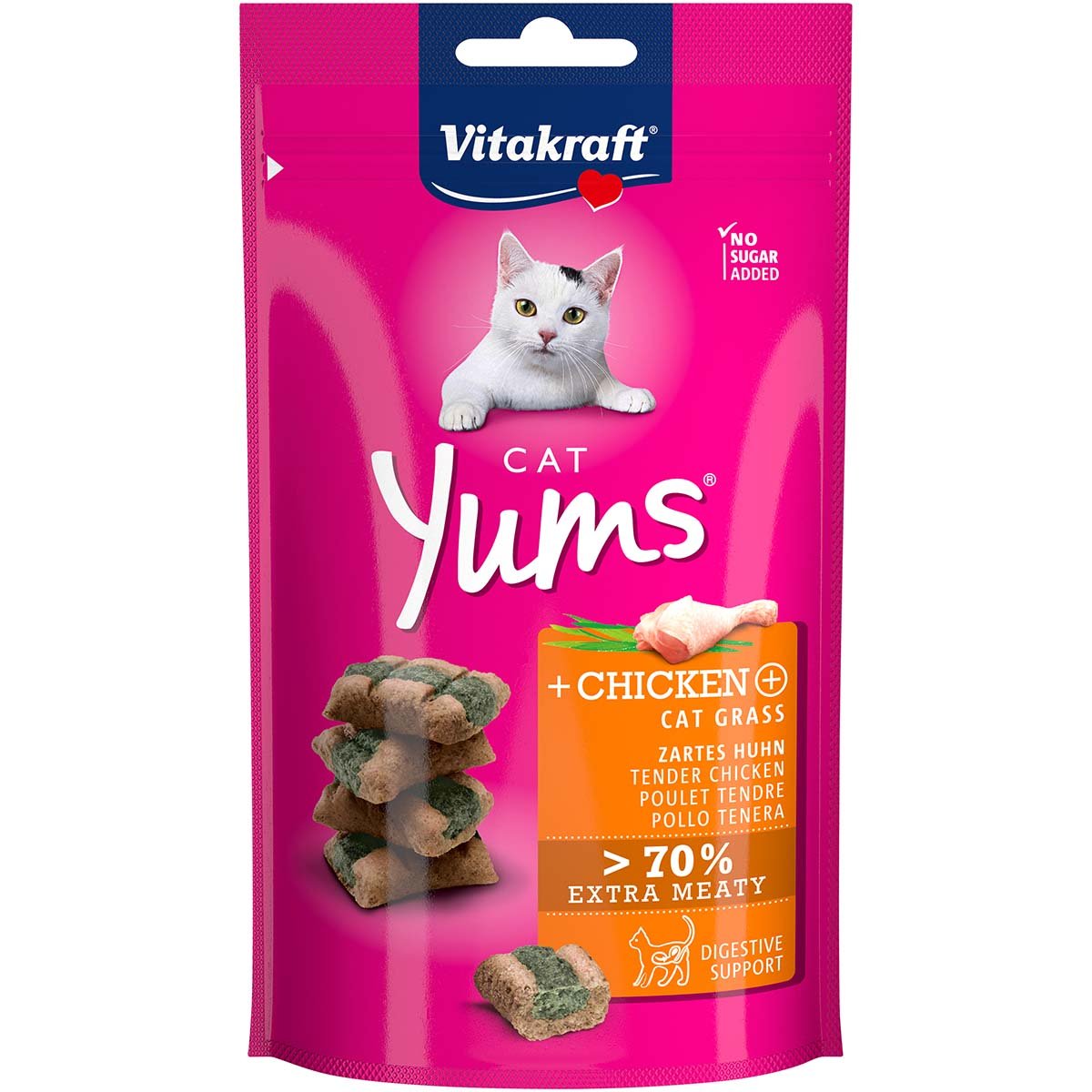 Vitakraft Cat Yums Huhn und Katzengras 3x40g