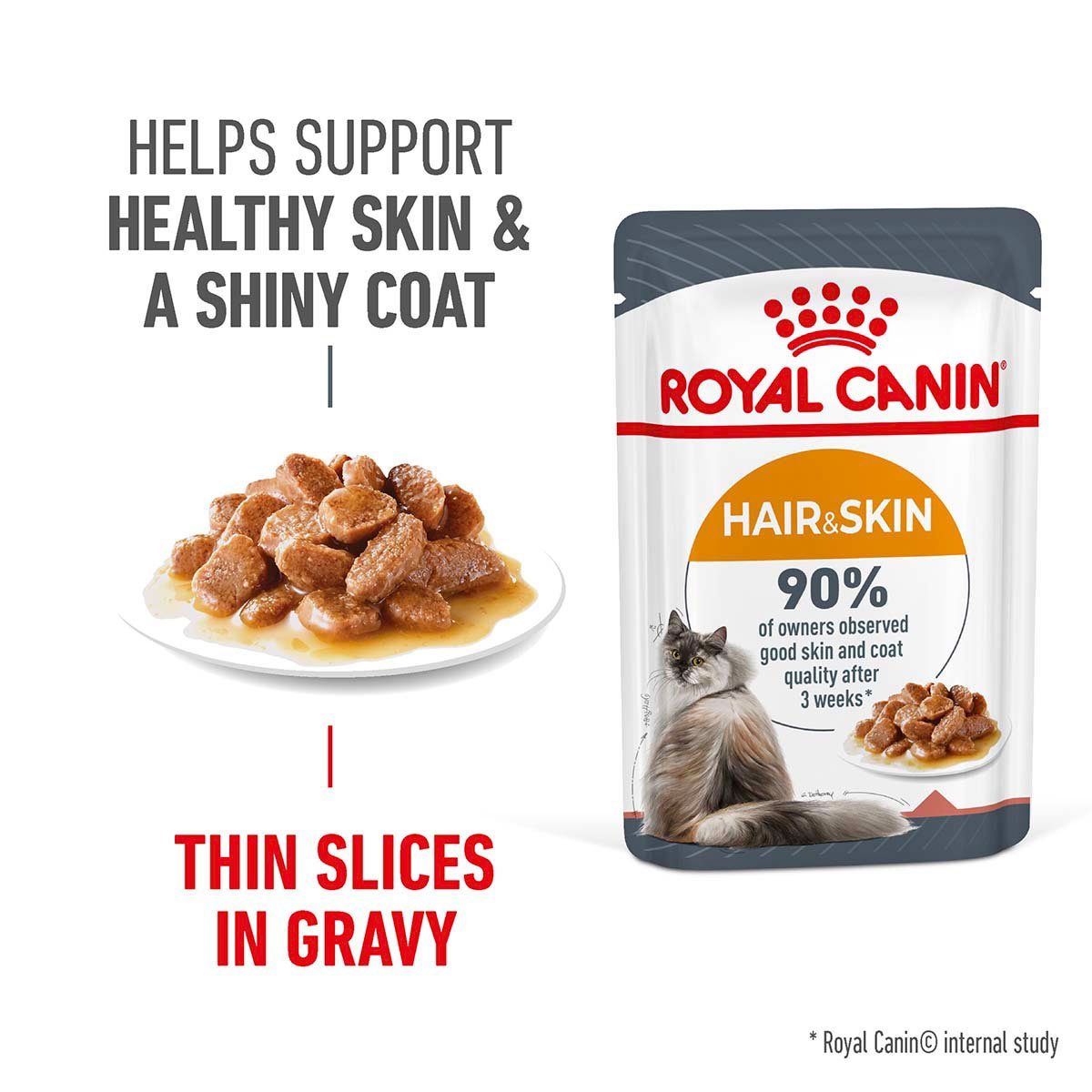 Royal Canin FCN Hair und Skin Gravy 48x85g