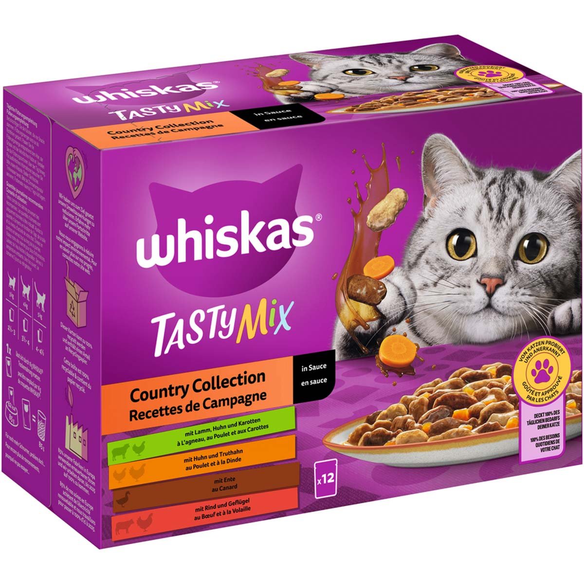 WHISKAS Tasty Mix Multipack Country Collection in Sauce 12x85g