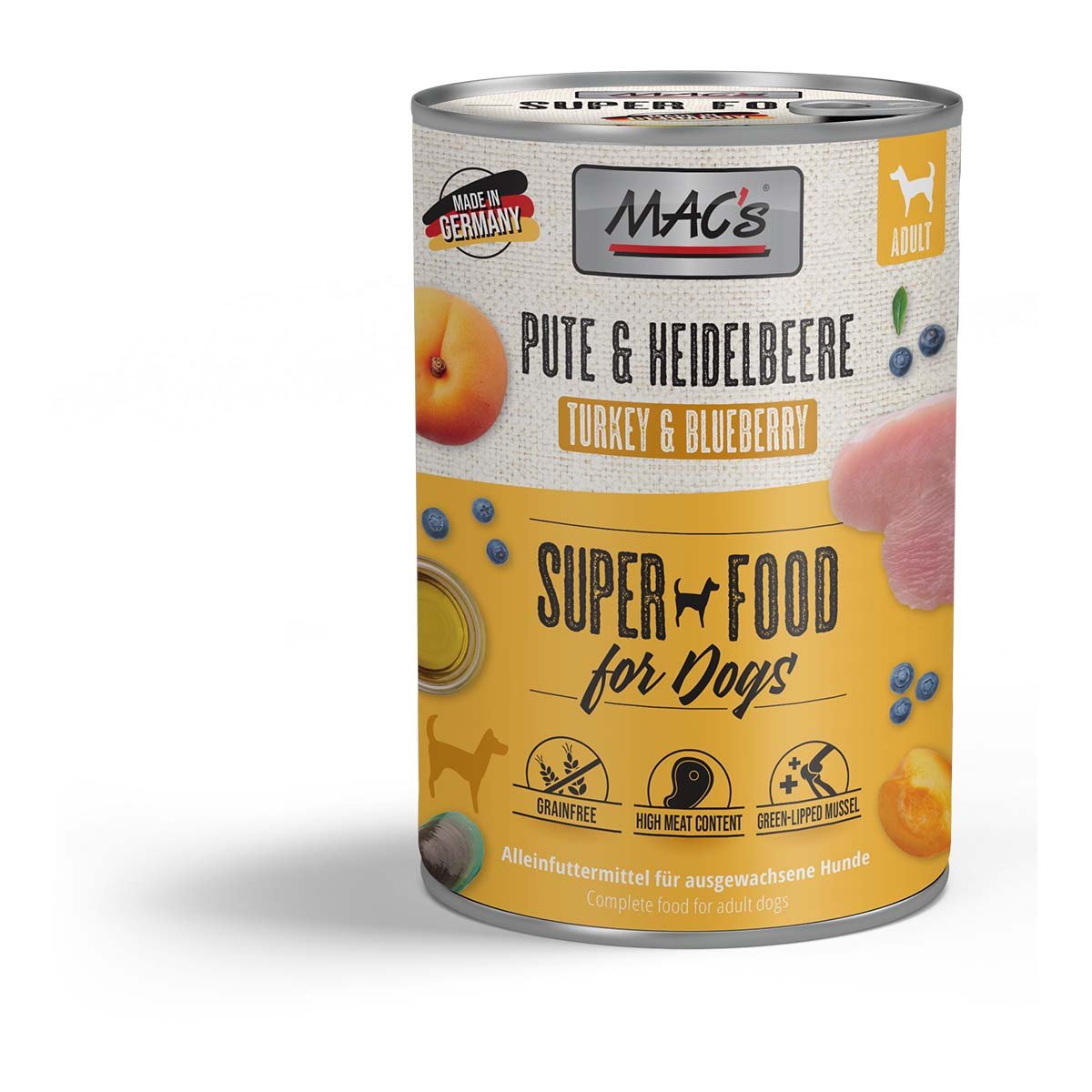 MAC's Dog Pute und Heidelbeeren 12x400g