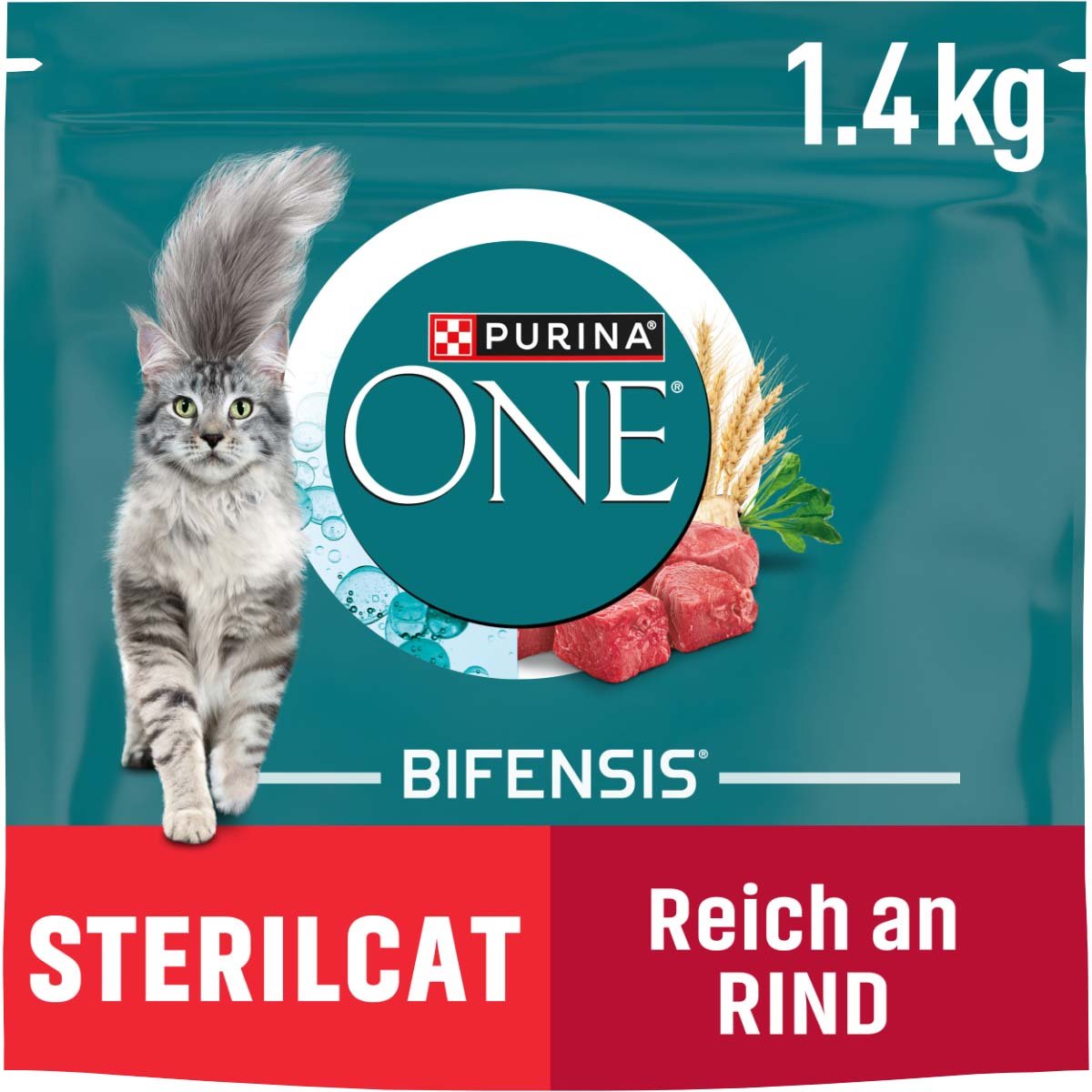 PURINA ONE BIFENSIS STERILCAT Rind 1,4kg