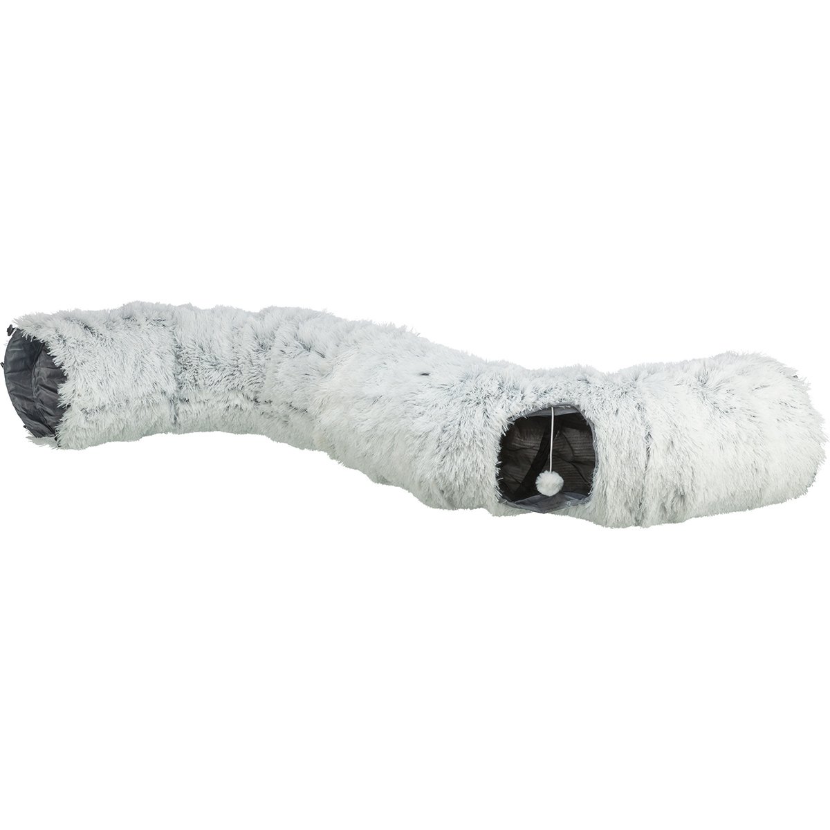Trixie 2in1 Katzentunnel Harvey mit Liegekissen grau