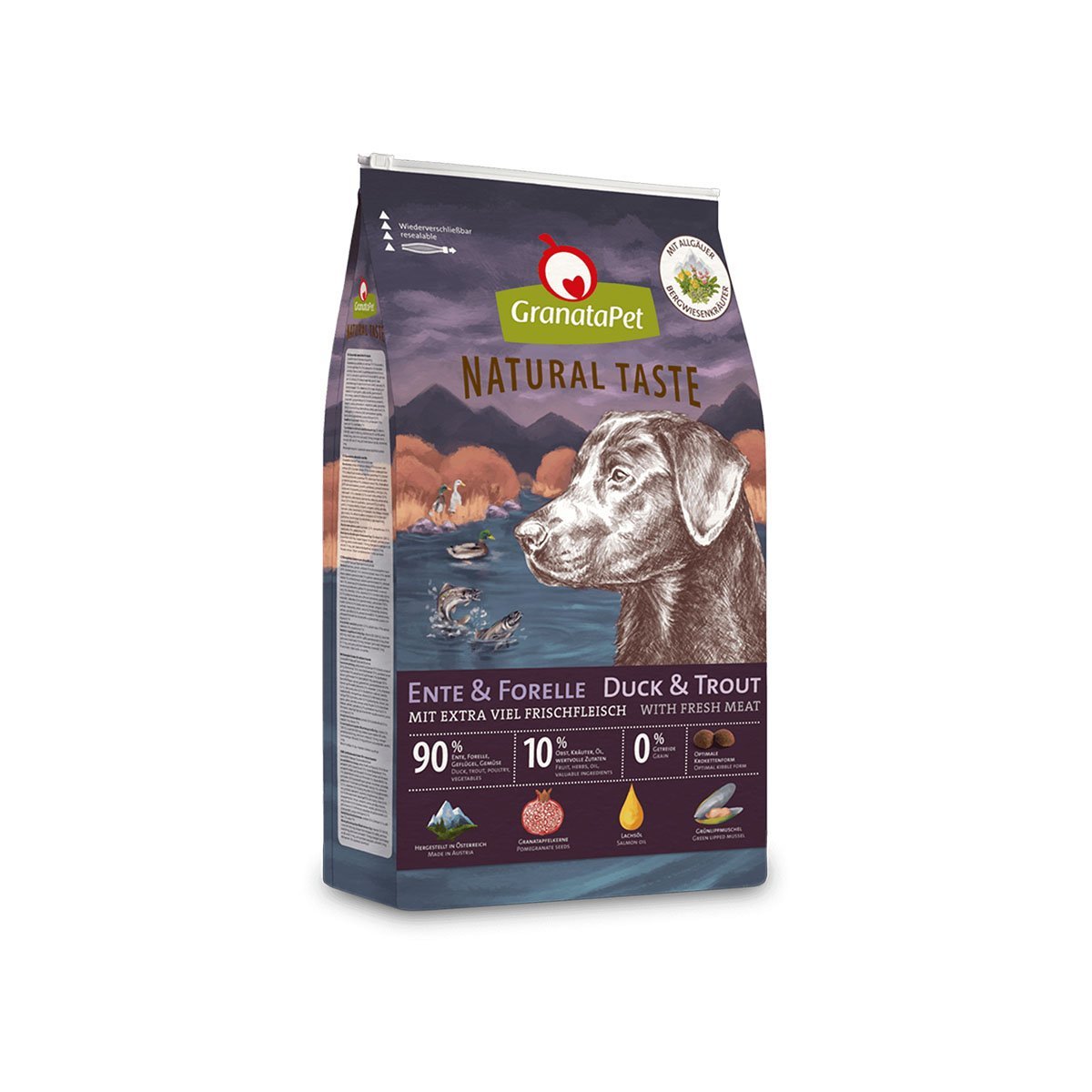 GranataPet Natural Taste Ente und Forelle 12kg