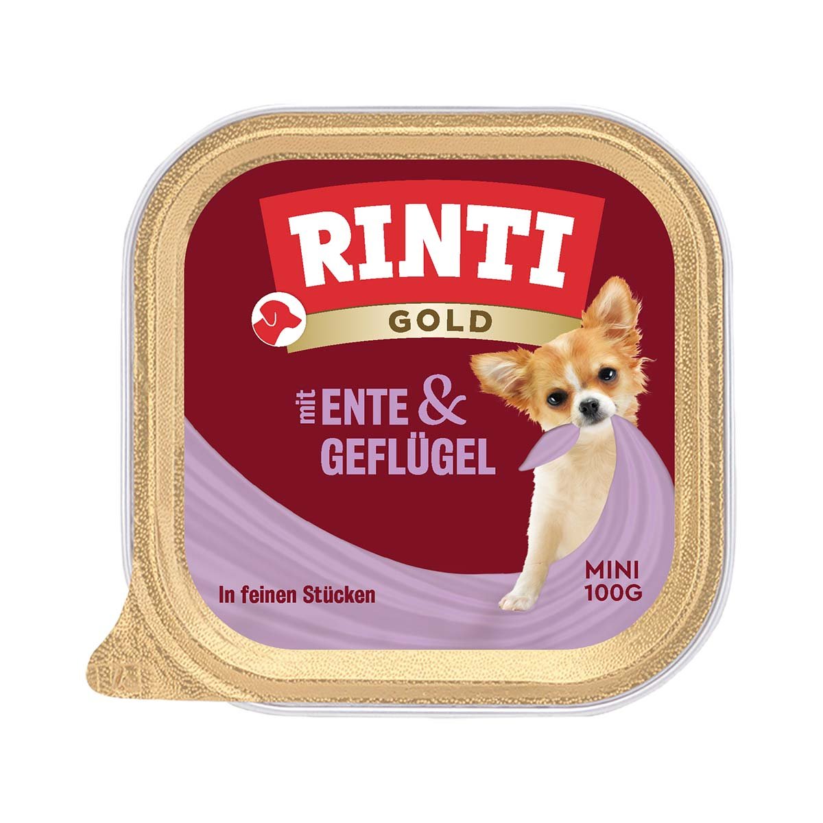 Rinti Gold Mini feine Stückchen von Ente und Geflügel 16x100g
