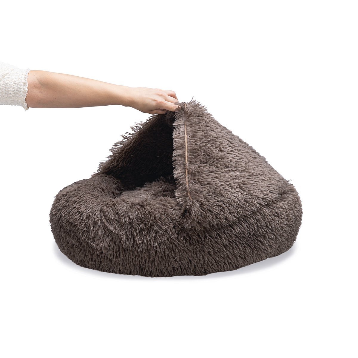 Beeztees Yala Hundebett Braun Plüsch Ø 60 cm