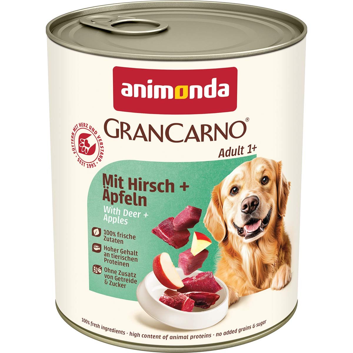 animonda GranCarno Adult mit Hirsch + Äpfeln 6x800g