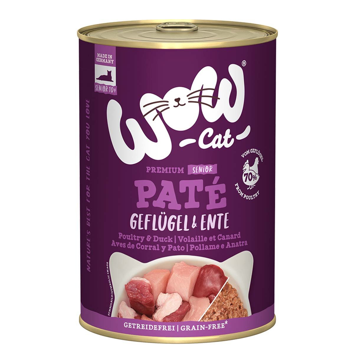 WOW CAT Senior Geflügel und Ente 6x400g