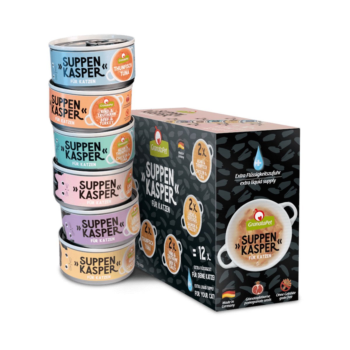 GranataPet Suppenkasper Multipack 6 Sorten 24x70g