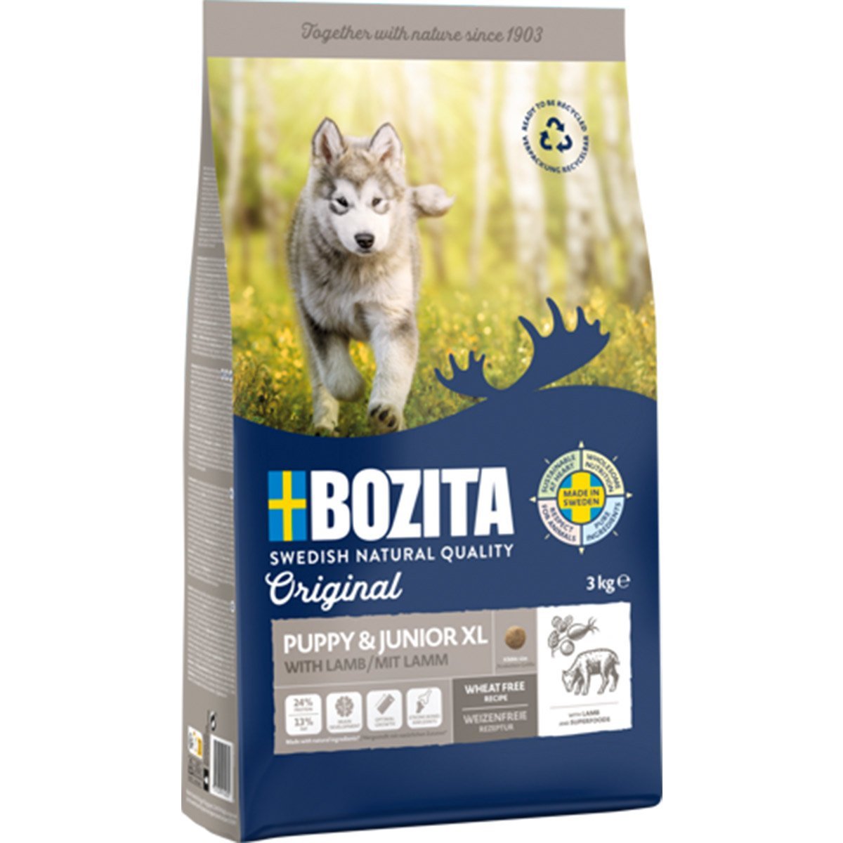 Bozita Original Puppy und Junior XL mit Lamm 3 kg