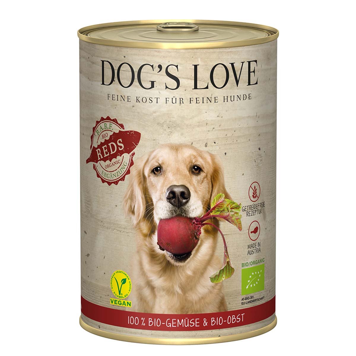 DOG'S LOVE BIO Reds Vegan 6x400g
