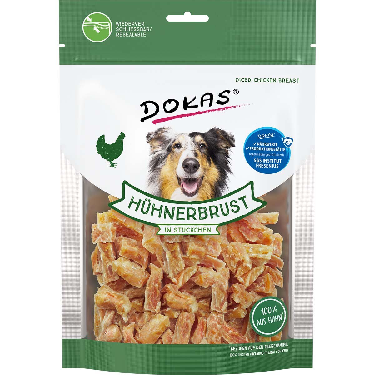 Dokas Hühnerbrust in Stückchen 3x200g