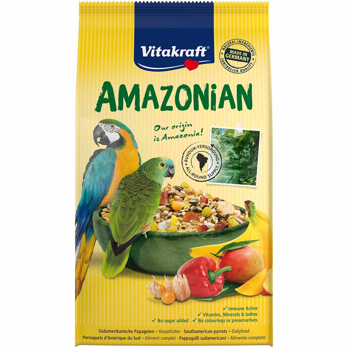 Vitakraft Amazonian Hauptfutter für Südamerikanische Papageien 750g