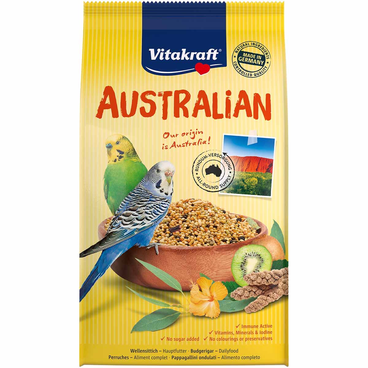 Vitakraft Australian Hauptfutter für Wellensittiche 5x800g