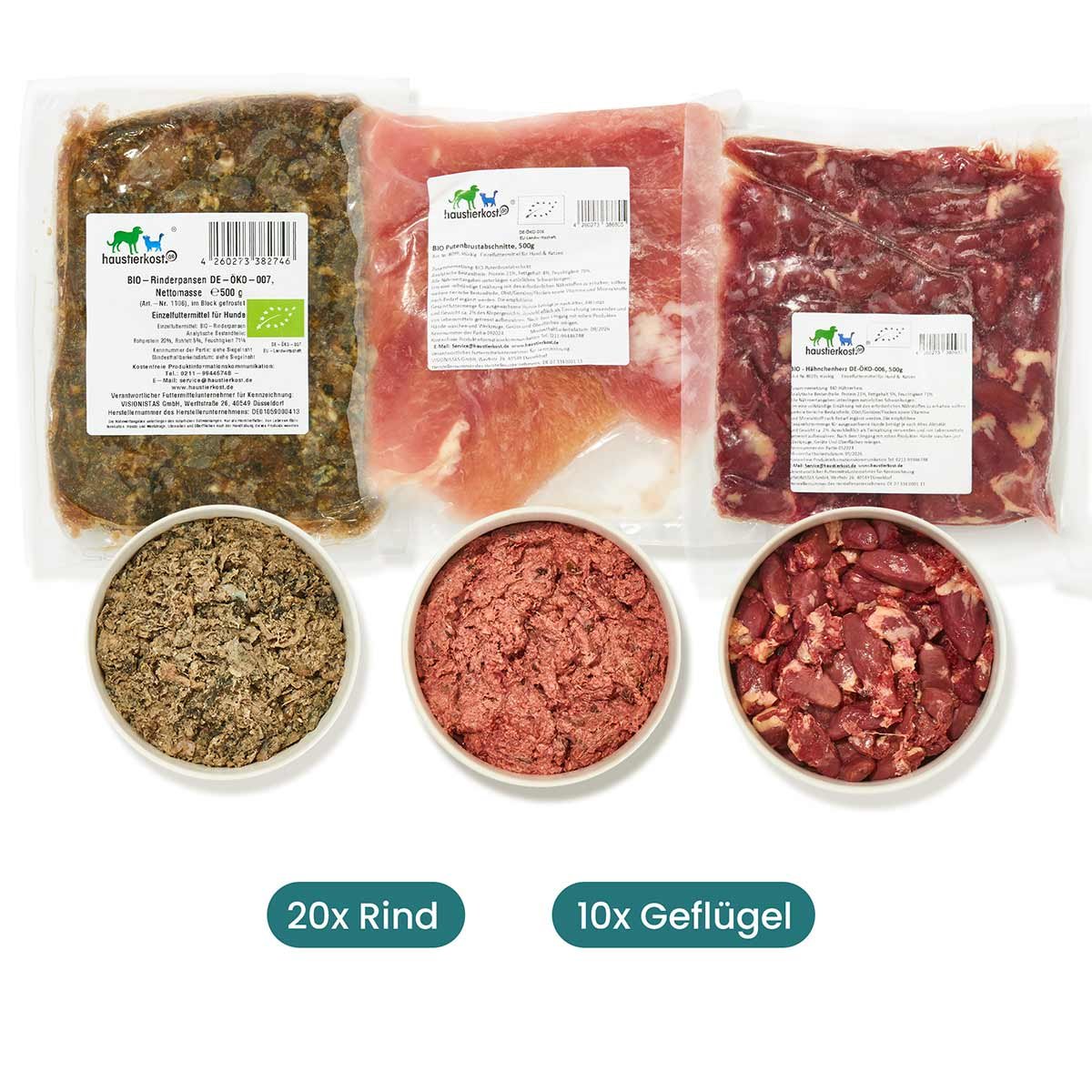Haustierkost Paket Hund BIO 15 kg