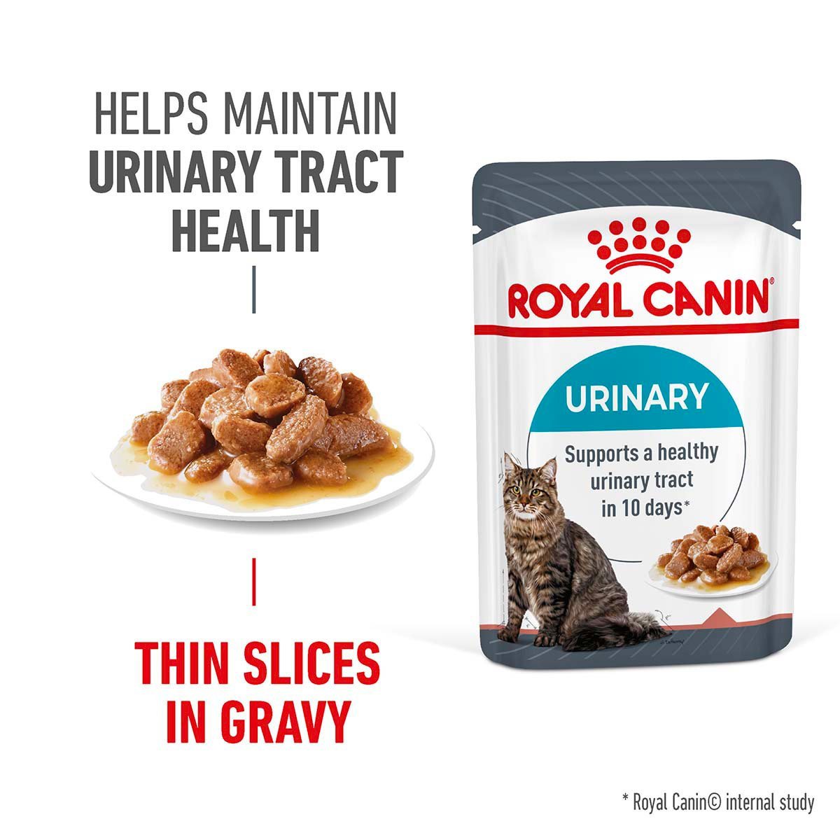 ROYAL CANIN URINARY CARE Gravy Katzennahrung Feucht zur Unterstützung der Harnwegsgesundheit 48x85g