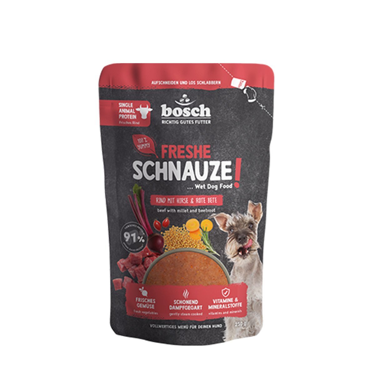 Bosch Freshe Schnauze Rind mit Hirse und Rote Bete 8x250 g