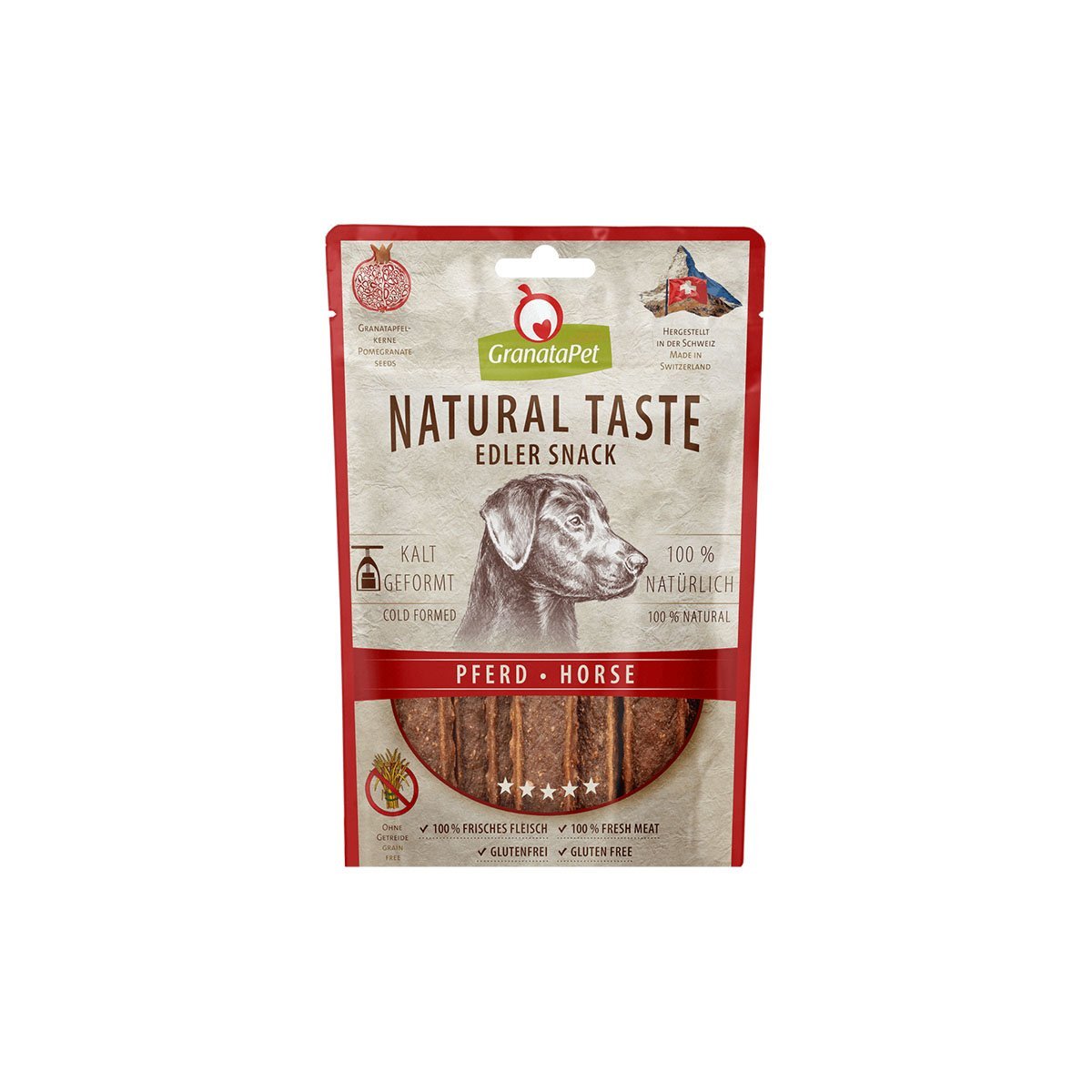 GranataPet Natural Taste Edler Snack Pferd 5x90g
