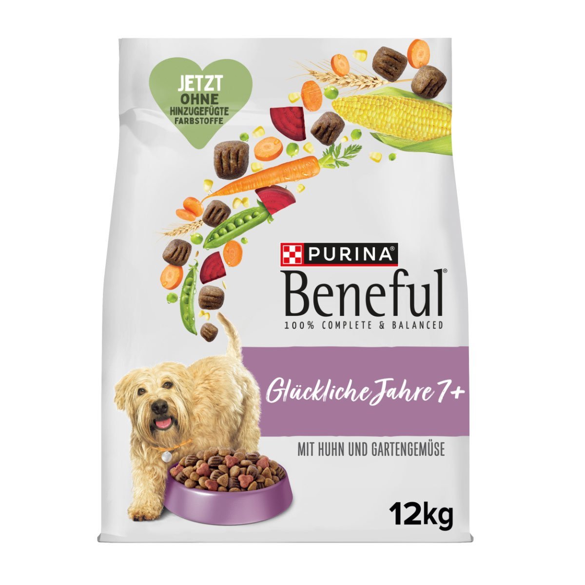 PURINA BENEFUL Glückliche Jahre 7+, Huhn und Gemüse 2x12 kg