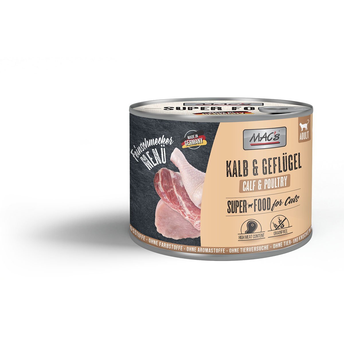 MAC's Cat Feinschmecker Menü Kalb und Geflügel 12x200g