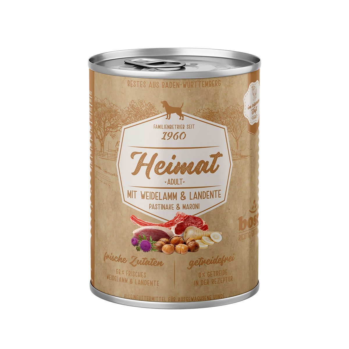 Bosch Heimat Adult Weidelamm und Landente 12x400g