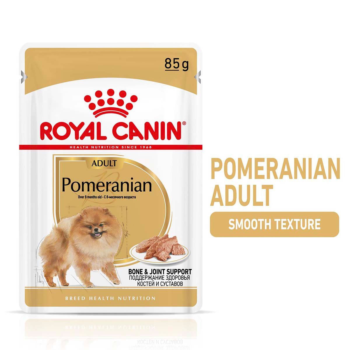 ROYAL CANIN POMERANIAN ADULT MOUSSE Feuchtnahrung für ausgewachsene Zwergspitze (>8 Monate) 12x85g