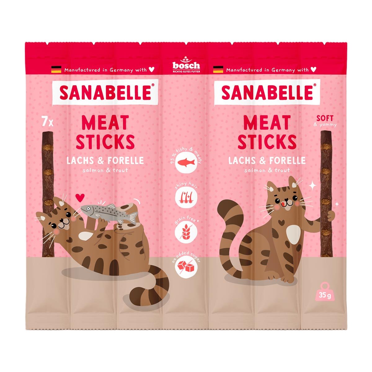 Sanabelle Meat Sticks Lachs und Forelle 16x35 g