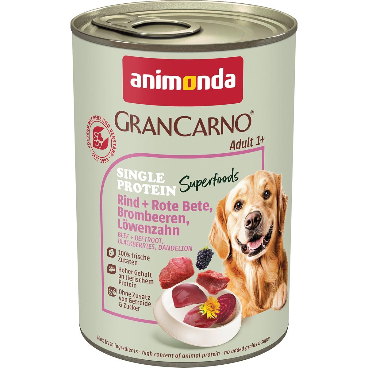 animonda GranCarno Superfoods Adult Rind + Rote Bete, Brombeere 6x400g