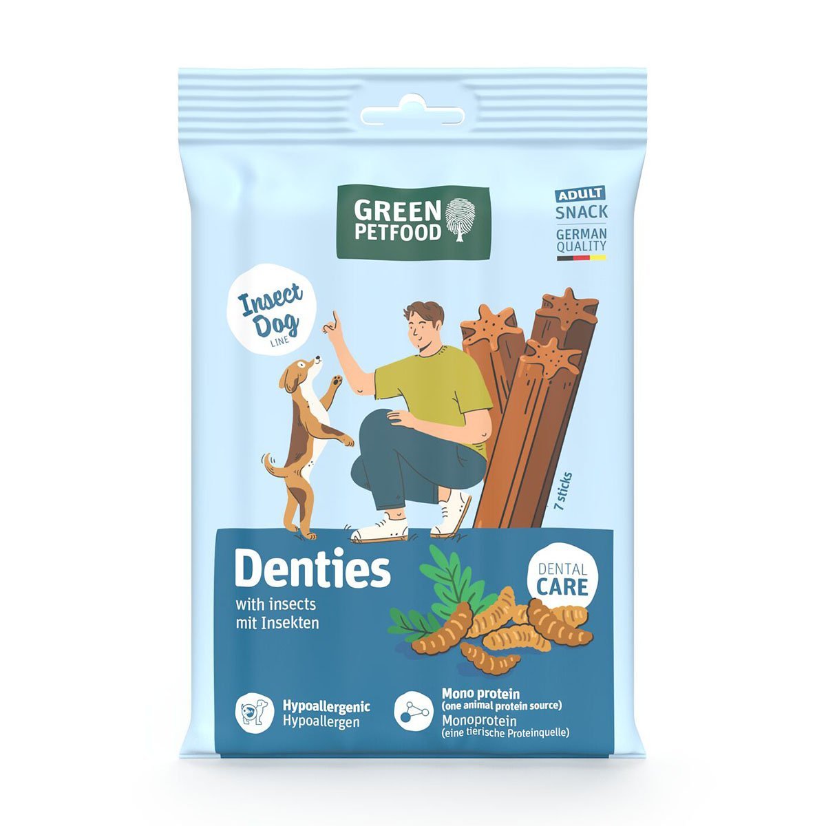 Green Petfood Denties with Insects 180g