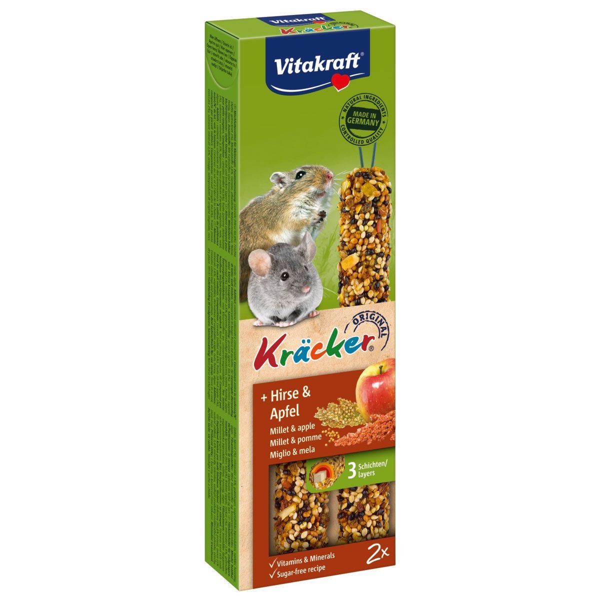 Vitakraft Kleinnager Kräcker mit Hirse und Apfel
