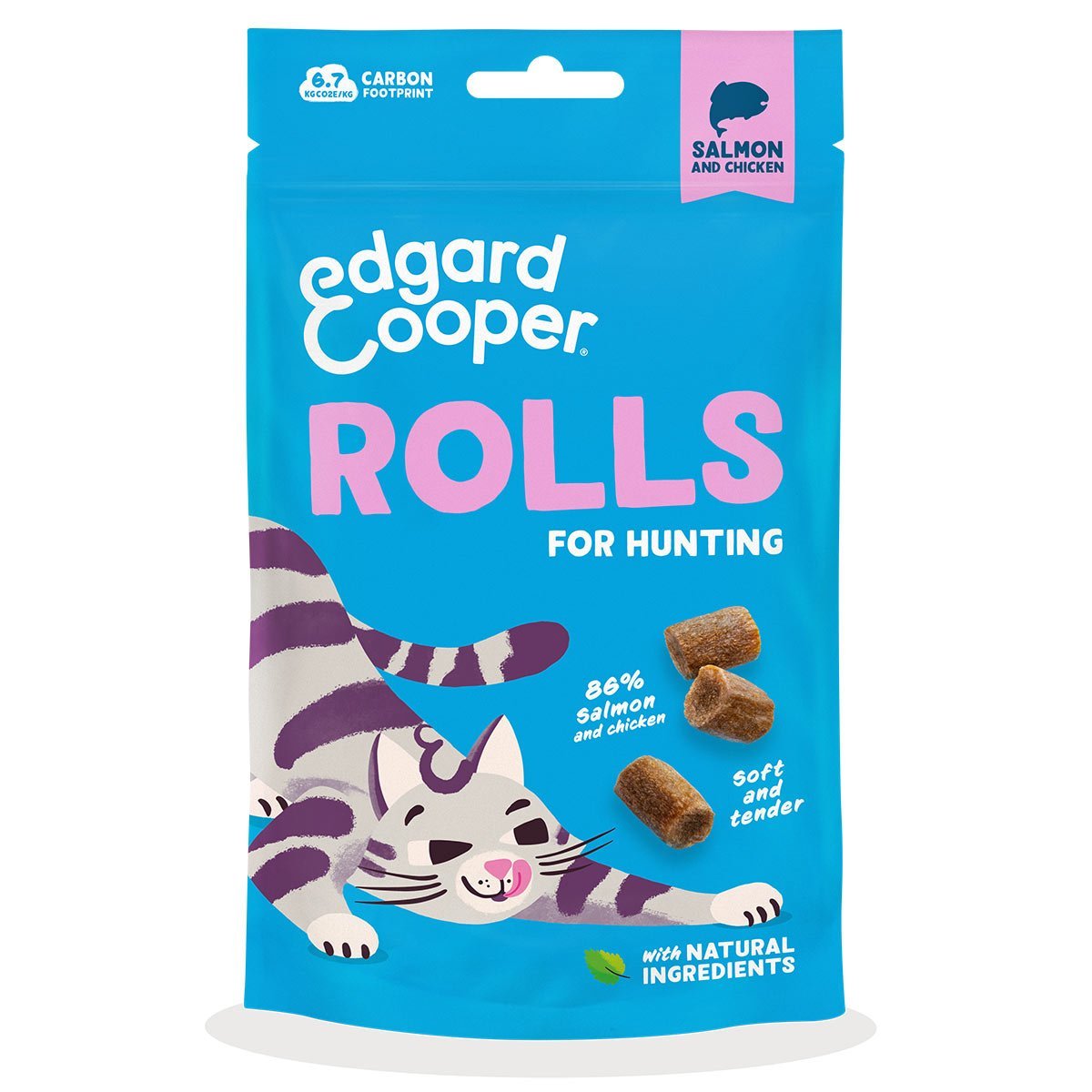 Edgard und Cooper Rolls Lachs und Huhn 45 g