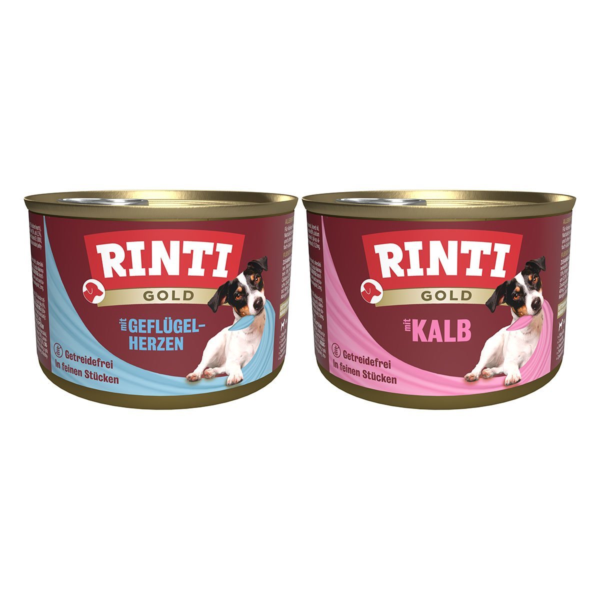 Rinti Gold Mixpaket mit Geflügelherzen und Kalb 24x185g