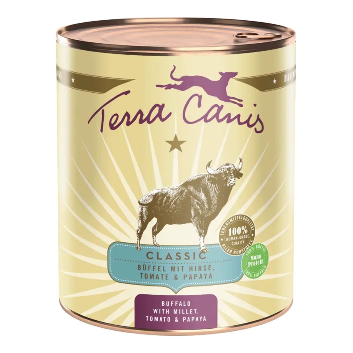Terra Canis CLASSIC - Büffel mit Hirse, Tomate und Papaya 12x800g