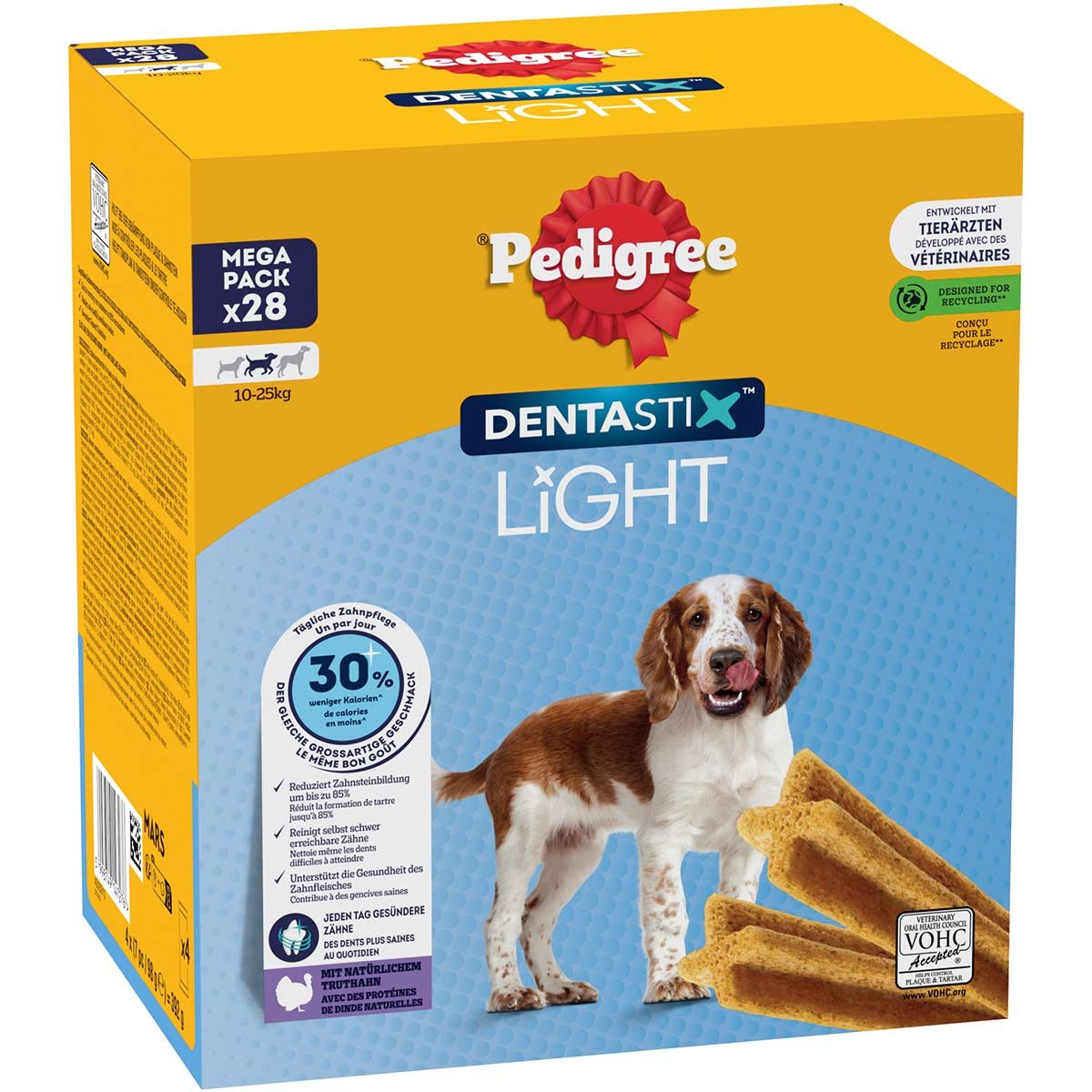 Pedigree DentaStix Light für mittelgroße Hunde 4x7 Stück