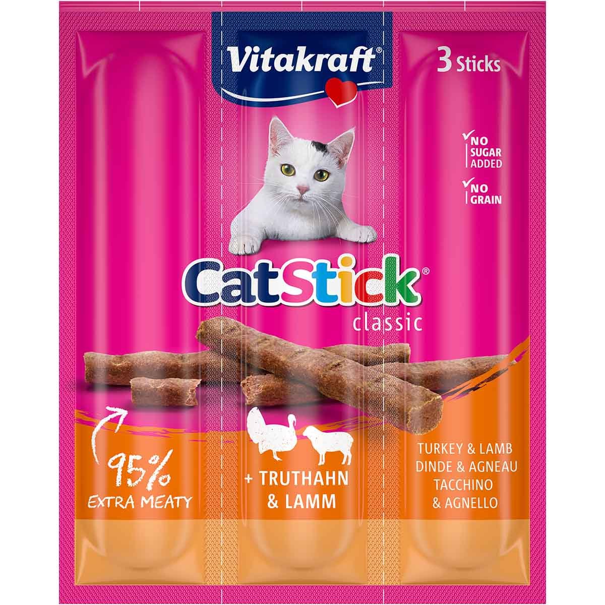 Vitakraft Cat-Stick mini Truthahn und Lamm 10x3 Stück