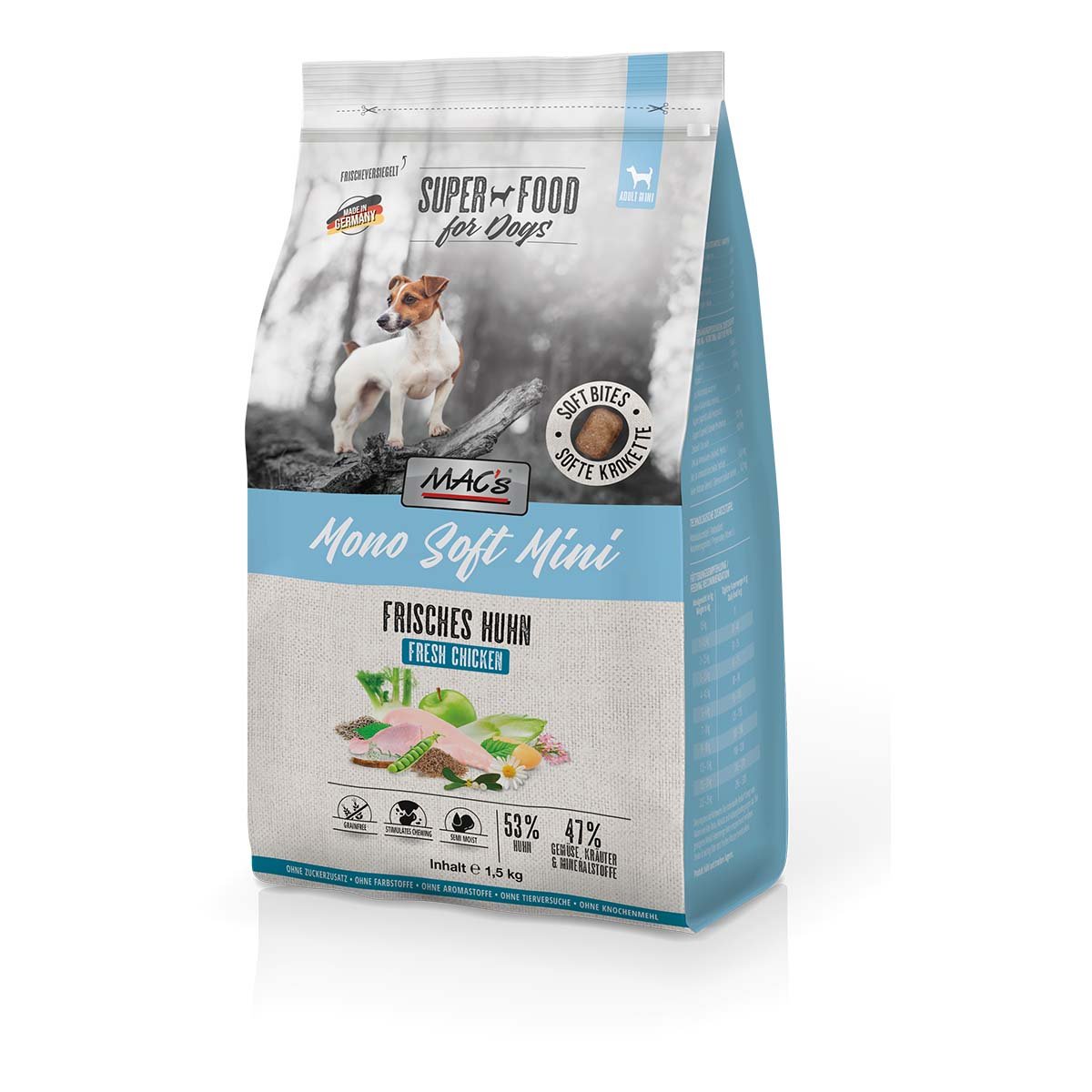 MAC's Dog Mono Soft Mini Frisches Huhn 1,5 kg