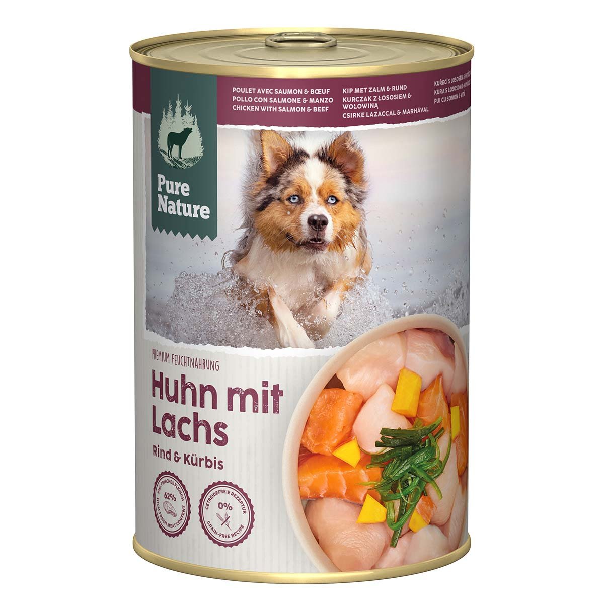 Pure Nature ADULT Huhn mit Lachs und Rind 6x400g