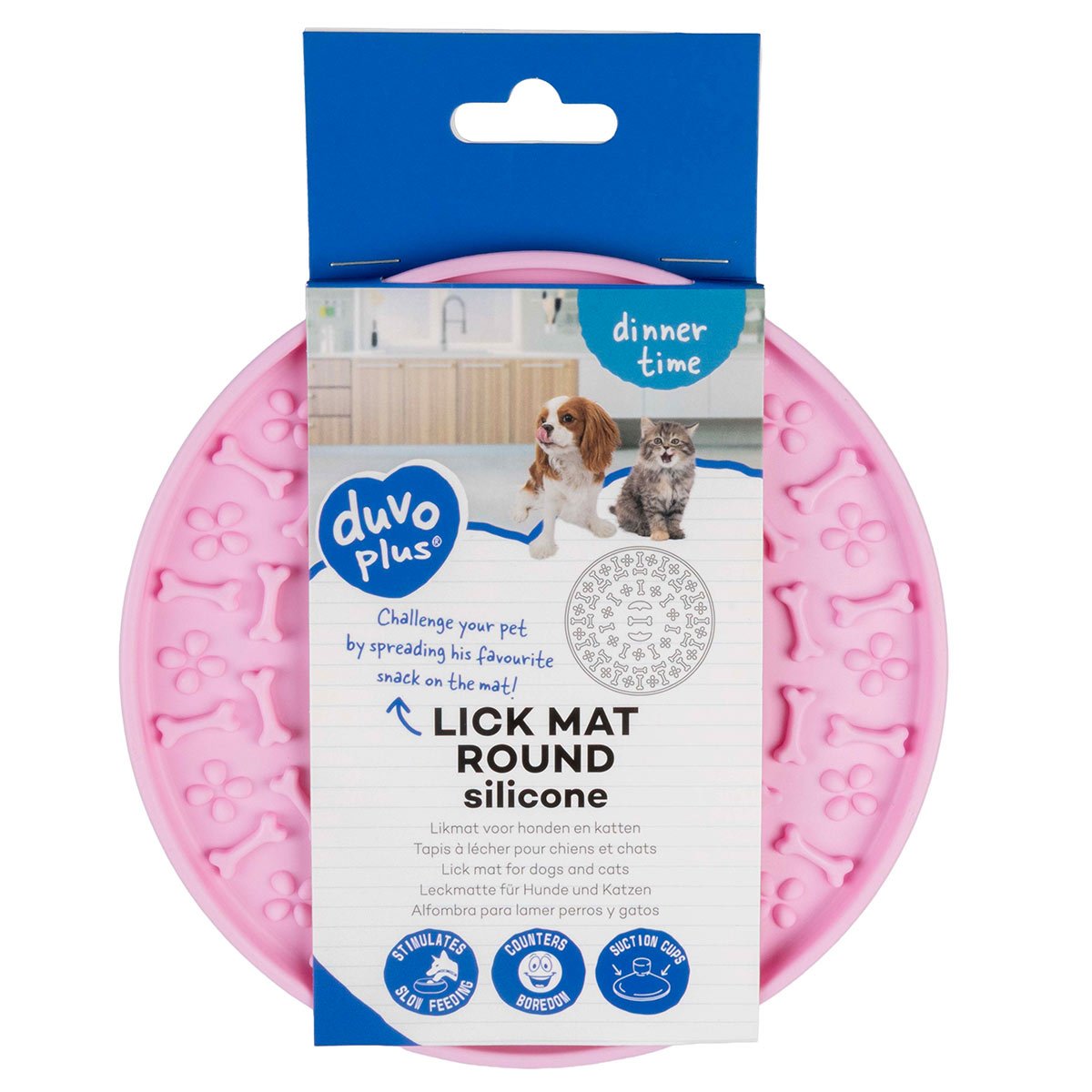 duvoplus Schleckmatte rund 15x15x1 cm rosa