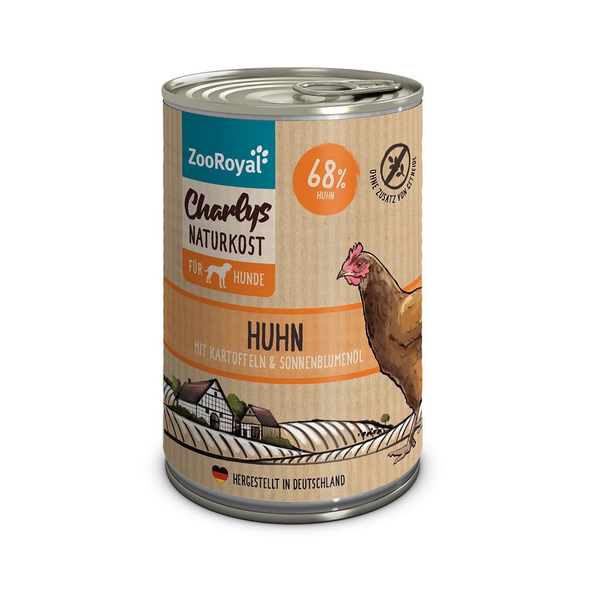 ZooRoyal Charlys Naturkost Huhn, Kartoffeln und Sonnenblumenöl 400g