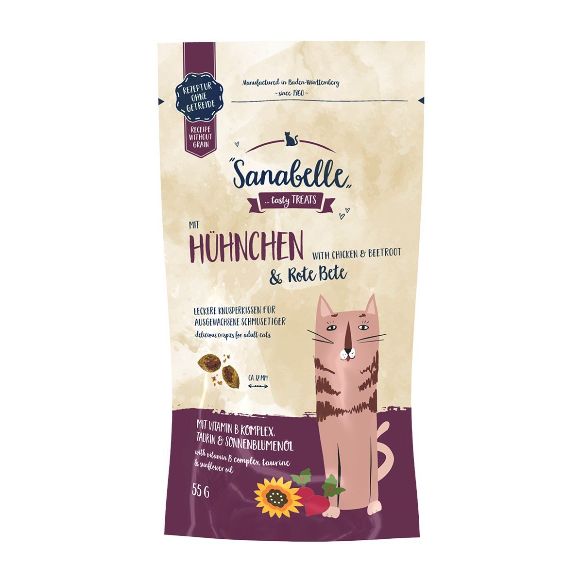 Sanabelle Knusperkissen Huhn und Rote Beete 5x55g