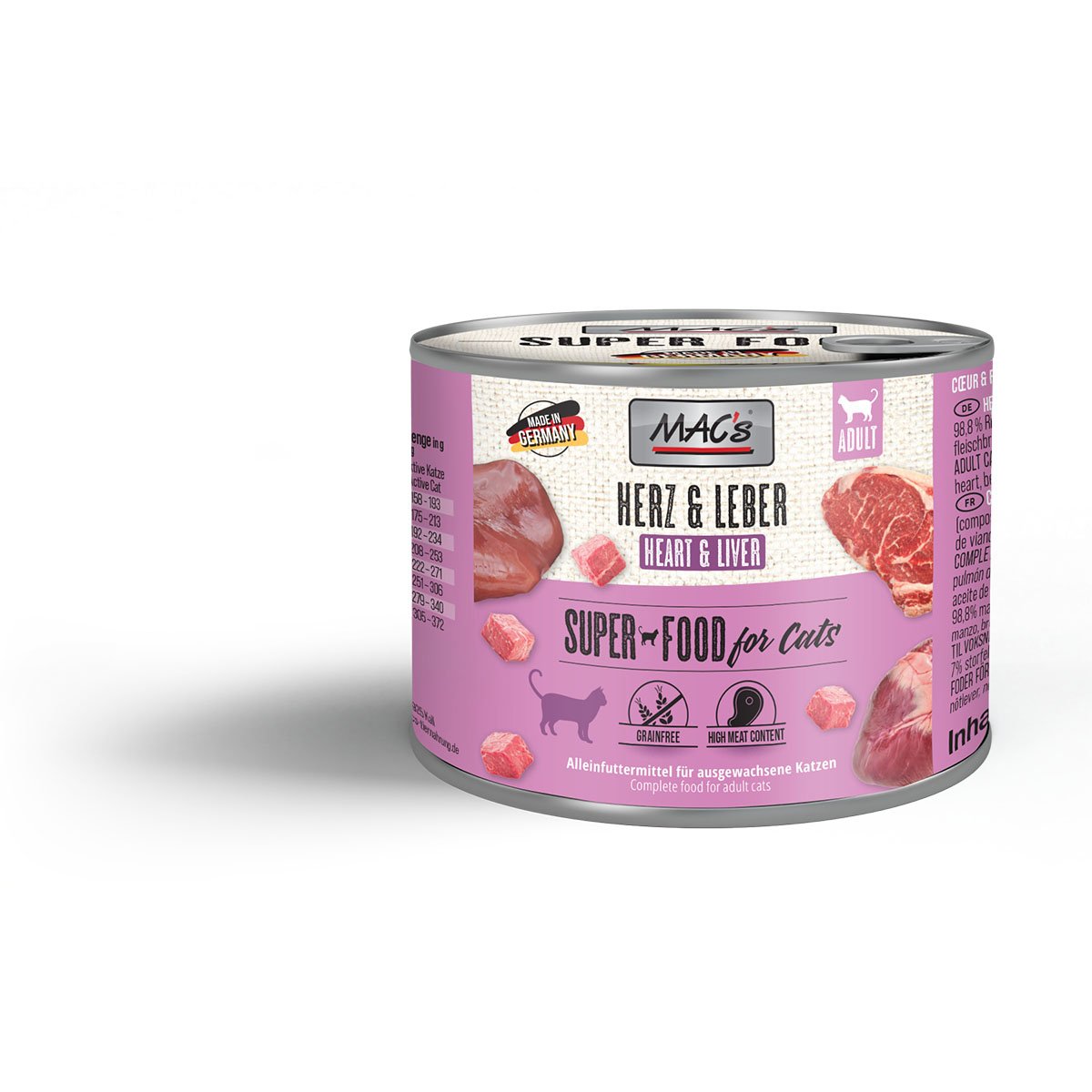 MAC's Cat Fleischmenü Herz und Leber 12x200g