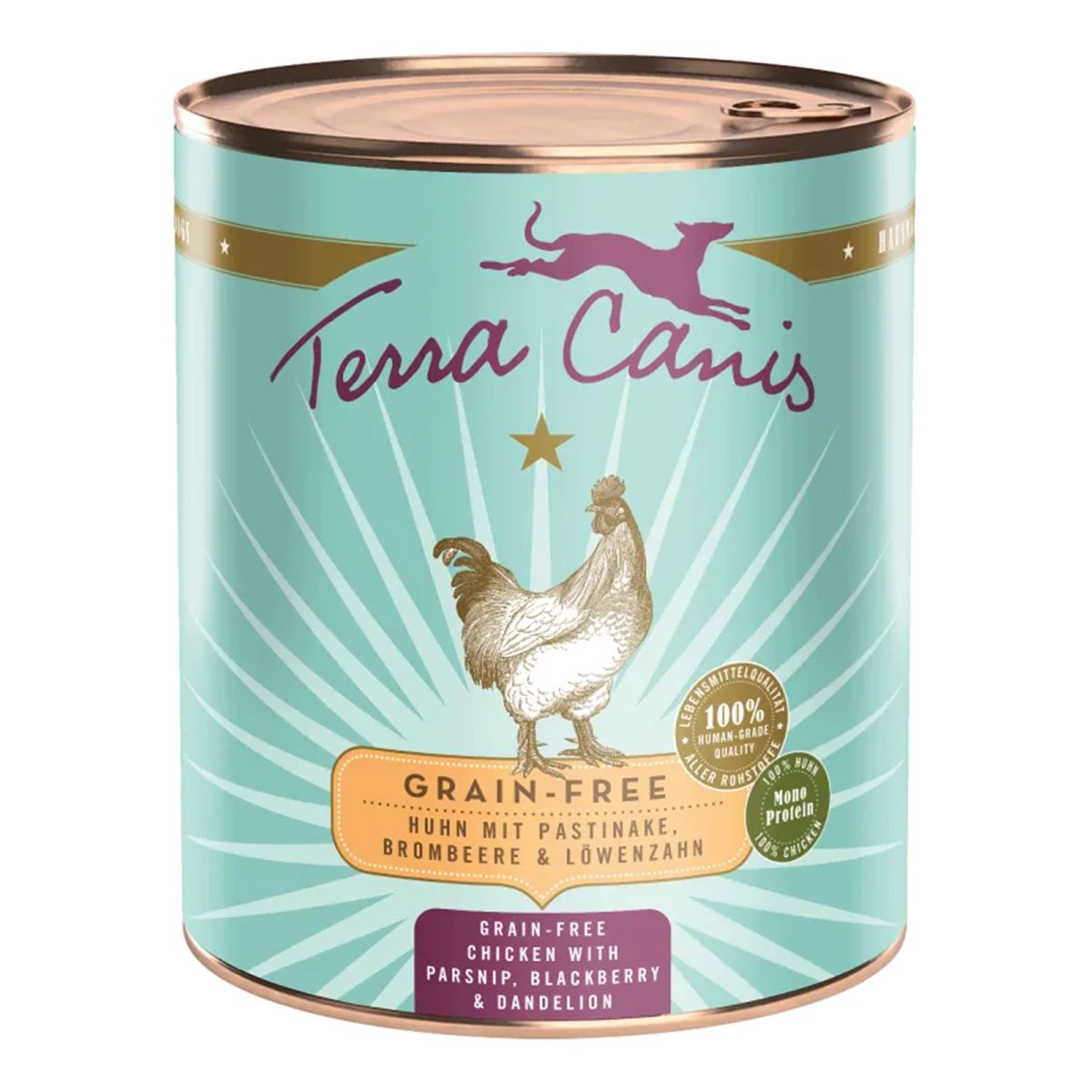 Terra Canis getreidefrei Huhn mit Pastinaken, Brombeeren und Löwenzahn 6x800g