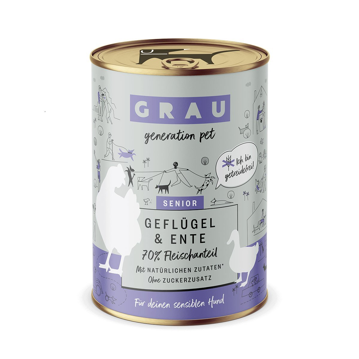 GRAU Senior Geflügel und Ente 6x400g