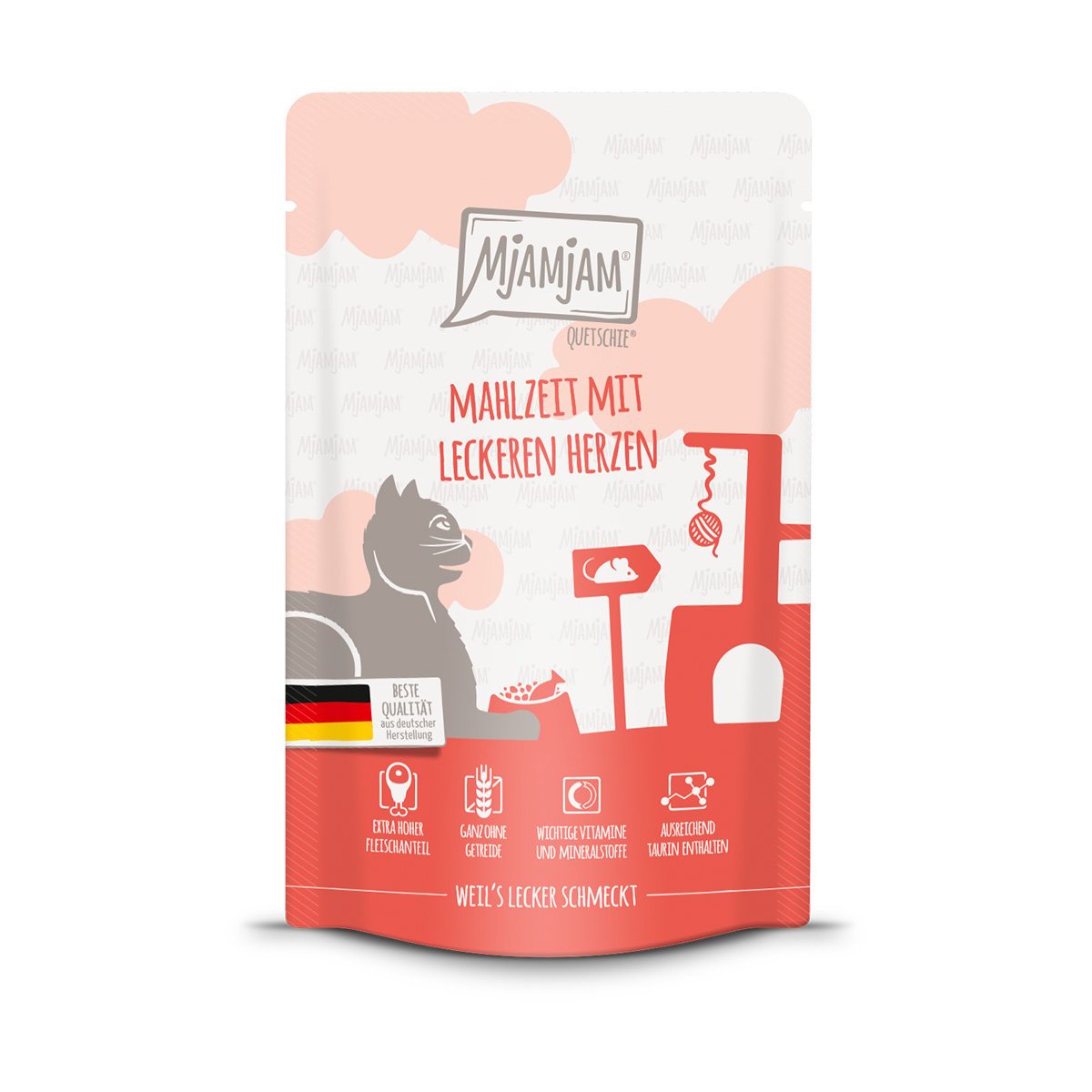 MjAMjAM Quetschie Mahlzeit mit leckeren Herzen 48x125g
